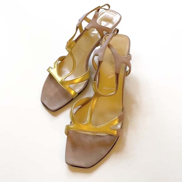 PRADA METALLIC SANDLAS 37 VINTAGE - Picture 7 of 12